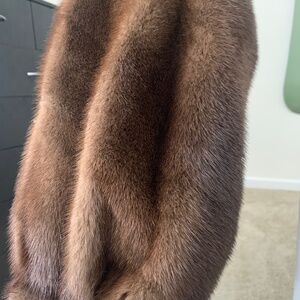 Vintage Hollywood Luxe Real Mink Fur Coat Size M (8-10)